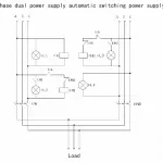 Three-phase dual power supply automatic switching power supply circuit