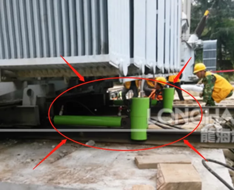 Using Jacks to move Pad-mounted Transformers
