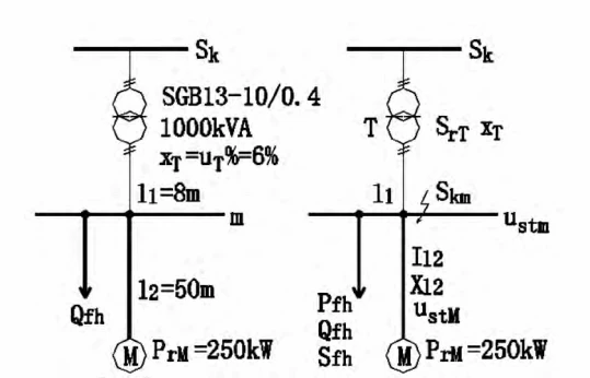 a Wiring diagram, b equivalent circuit