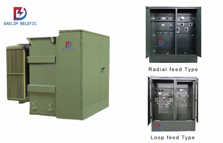 two types of three phase pad mounted transformer